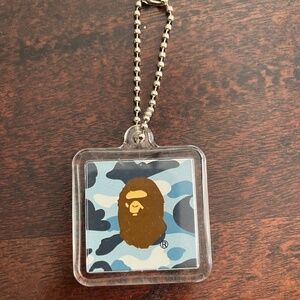 A Bathing Ape ABC Blue Camo Acrylic Keychain
